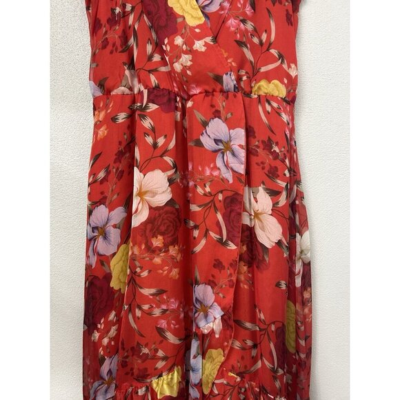 Johnny Was Jade Nidra Silk Wrap Dress Women’s Size Medium Floral (no Belt) Fairy - Picture 9 of 15